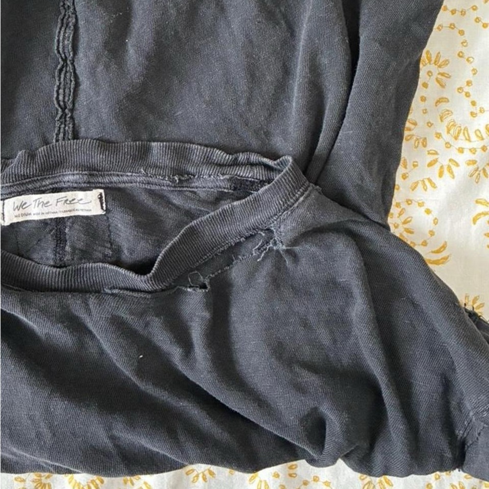 Free People boho cutout flowy long sleeve top